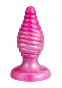 Fantasy Plug Cherry SILEXPAN silikonowy, termoaktywny, spiralna tekstura, różowy