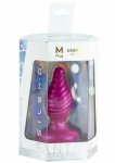 Fantasy Plug Cherry SILEXPAN silikonowy, termoaktywny, spiralna tekstura, różowy