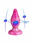 Fantasy Plug Cherry SILEXPAN silikonowy, termoaktywny, spiralna tekstura, różowy