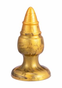 Fantasy Plug Goldy silikonowy, termoaktywny, SILEXPAN, złoty, ergonomiczny kształt
