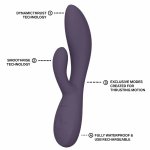 LELO INA Thrust Rabbit fioletowy – dynamiczny system ruchu, silikon medyczny, Bluetooth