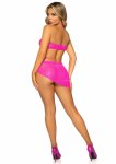 Dreamgirl Mesh Bra Top z kryształkami, stringi i sarong 3-częściowy zestaw S