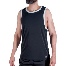 MACHO CMV004 czarna koszulka sportowa L/XL oddychająca, anatomiczna