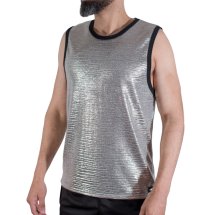 MACHO Koszulka sportowa S/M czarna z drobnym brokatem oddychająca i elastyczna