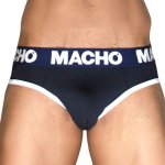 MACHO MCH008 Granatowe majtki męskie L – klasyczny krój, Lycra, anatomiczna miseczka push-up
