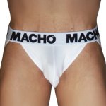 MACHO MX29BL Jockstrap biały XL – anatomiczny, oddychający, komfortowy, podwójne paski