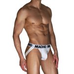 MACHO MX29BL Jockstrap biały XL – anatomiczny, oddychający, komfortowy, podwójne paski