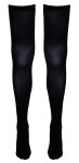 Cottelli LEGWARE Thigh-High Stockings L/XL – czarne pończochy z siateczką, silikon