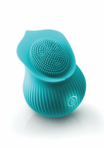 INYA The Bloom masażer łechtaczki silikonowy z motywem kwiatowym, wodoodporny, różowy