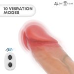 MR INTENSE Arnold M – wibrująca nakładka silikonowa 14,5 cm z pilotem, anatomiczna