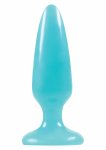 Pleasure Plug Small – ergonomiczny korek intymny TPE, rozmiar S, żółty świecący