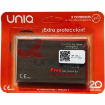 UNIQ Secure Fit – prezerwatywy bez lateksu, ultracienkie, 3 sztuki, opakowanie kompaktowe