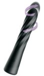 AFE Twist Ecstacy Black spiralny masażer obrotowy silikonowy, 24,1 cm, 10 trybów, ładowanie USB