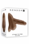 GENDER X Stand To Pee Silicone Dark Flesh anatomiczny model STP 12,7 cm, silikonowy lejek