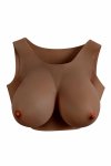 GENDER X UNDERGARMENTS Plate E-Cup Dark silikonowa kamizelka modelująca, system vest