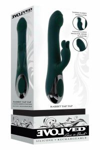 EVOLVED Rabbit Tap Tap silikonowy model z tappingiem i ruchem bocznym, 24,9 cm