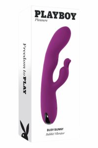 PLAYBOY BUSY BUNNY silikonowy masażer z funkcją stukania, 10 trybów, USB