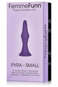 FemmeFunn Pyra Small Dark Purple wibrująca maszyna intymna z pilotem, 10 trybów, przyssawka