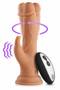 FemmeFunn Wireless Turbo Rabbit Nude silikonowy model z rotacją, 8 trybów, pilot, przyssawka