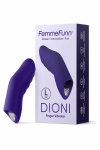 FemmeFunn Dioni Large Dark Purple – ergonomiczny wibrator na palec, 20 trybów, funkcja Boost