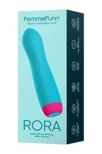 FemmeFunn Rora Turquoise – obrotowy system 360°, płynny silikon, 8 trybów, tryb Boost, wodoodporny