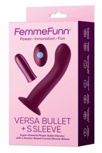 FemmeFunn Versa Bullet z nakładką S, fuksja, pilot, wodoodporny, 7 trybów, przyssawka
