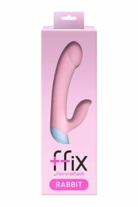 FemmeFunn FFIX Rabbit Pink – wibrator kroliczek, 20 trybów, tryb Boost, silikon premium, wodoodporny