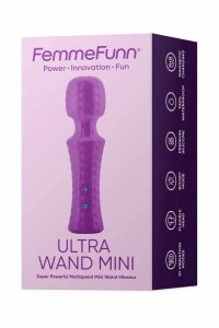 FemmeFunn Ultra Wand Mini Purple – kompaktowy masażer wielofunkcyjny, 10 trybów, tryb Boost, IPX7