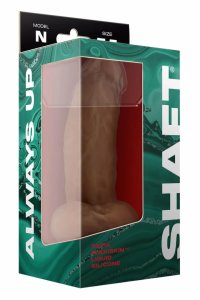 SHAFT Model N 7.5" Liquid Silicone – anatomiczny model z przyssawką, dwuwarstwowy, Oak