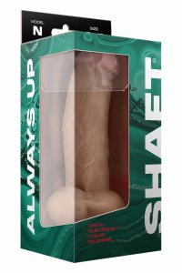 SHAFT Model N 8.5" Liquid Silicone – anatomiczny model z przyssawką, krzywizna, Pine, Flexiskin™