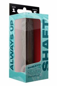 SHAFT Sheath Model F Size 1 19,8 cm Liquid Silicone Mahogany – osłona intymna, dwukolorowa