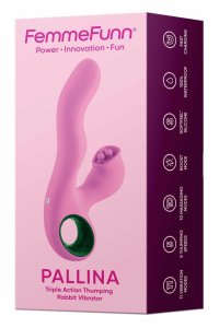 FemmeFunn Pallina Pink – silikonowy masażer, rotacja, 11 trybów wibracji, Boost