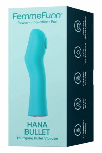 HANA Thumping Bullet Turquoise – kompaktowy model, 5 trybów, Boost, wodoodporny