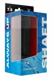 SHAFT Model C 7.5" Czarny – anatomiczny model Flexiskin™, przyssawka, kulista podstawa