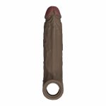 SHAFT Model F Wibrująca Nakładka Flexiskin™ Mahogany Rozmiar 2 – 8 trybów, pilot, wodoodporna