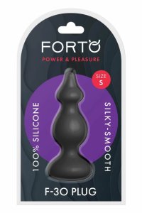 FORTO F-30 POINTER Small Black silikonowy model anatomiczny z koralikami, czarny
