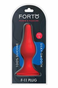 FORTO F-11 LUNGO Large Red silikonowy model z przyssawką, duży rozmiar, czerwony