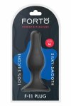 FORTO F-11 LUNGO Medium Black silikonowy model z przyssawką, średni rozmiar, czarny