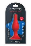 FORTO F-11 LUNGO Medium Red silikonowy model z przyssawką, średni rozmiar, czerwony