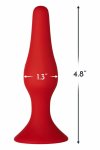 FORTO F-11 LUNGO Medium Red silikonowy model z przyssawką, średni rozmiar, czerwony