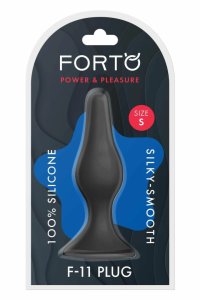 FORTO F-11 LUNGO Small Black silikonowy model z przyssawką, kompaktowy, czarny
