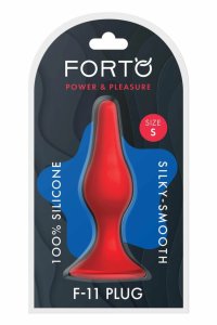 FORTO F-11 LUNGO Small Red silikonowy model z przyssawką, kompaktowy, czerwony