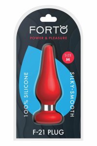 FORTO F-21 TEAR DROP Medium Red silikonowy model z pierścieniem stalowym, czerwony