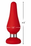FORTO F-21 TEAR DROP Medium Red silikonowy model z pierścieniem stalowym, czerwony