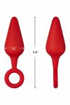 FORTO F-10 silikonowy korek z uchwytem Large czerwony, stożkowy, anatomiczny