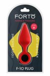 FORTO F-10 silikonowy korek z uchwytem, średni, czerwony, stożkowy, anatomiczny
