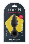 FORTO F-10 silikonowy stożkowy korek z uchwytem, czarny, Small, anatomiczny