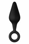 FORTO F-10 silikonowy stożkowy korek z uchwytem, czarny, Small, anatomiczny