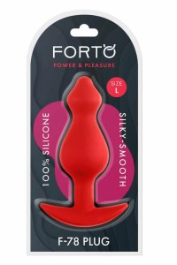 FORTO F-78 POINTEE Plug Large Red silikonowy anatomiczny korek segmentowany, duży, czerwony