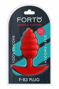 FORTO F-83 SPIR PLUG RED silikonowy korek spiralny anatomiczny, średni, czerwony